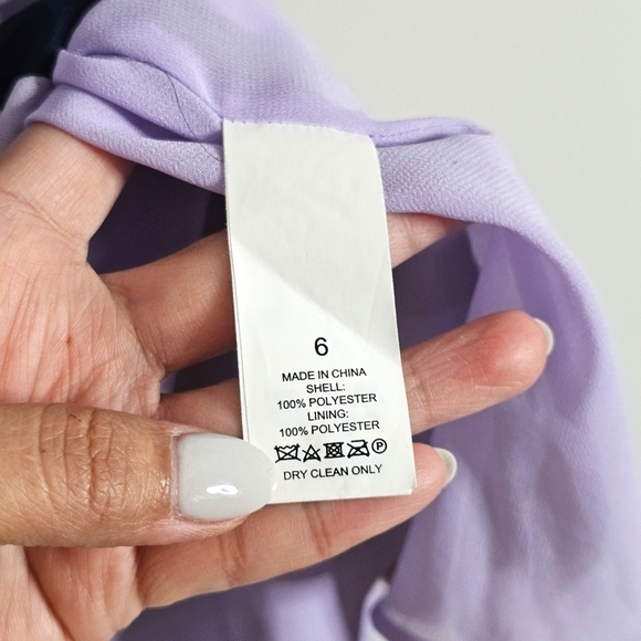 Kate Spade Lilac Geo Squares Mini Dress, Size 6 - Picture 11 of 11